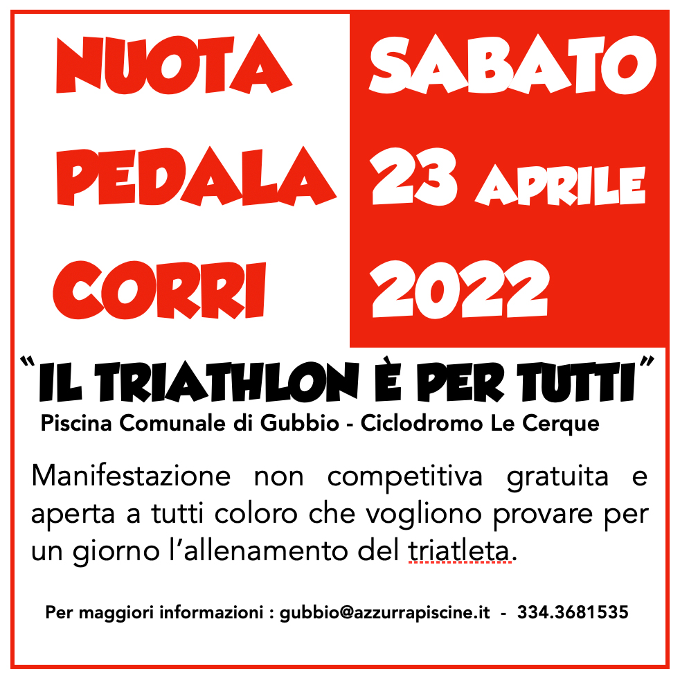 Nuota, Pedala E Corri, Gara Di Triathlon A Gubbio
