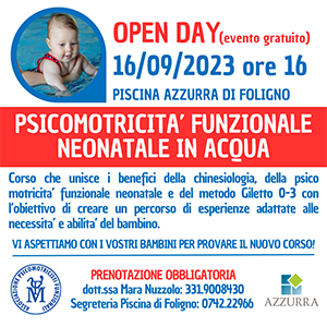OPEN DAY Il 16/09 Del Nuovo Corso Neonatale A Foligno